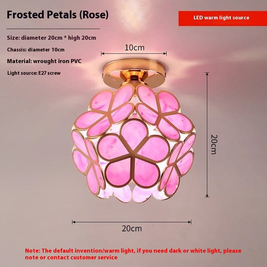 Rosendorf Frosted Glass Flower Flush Mount Lighting Modern Luxuries Inc.