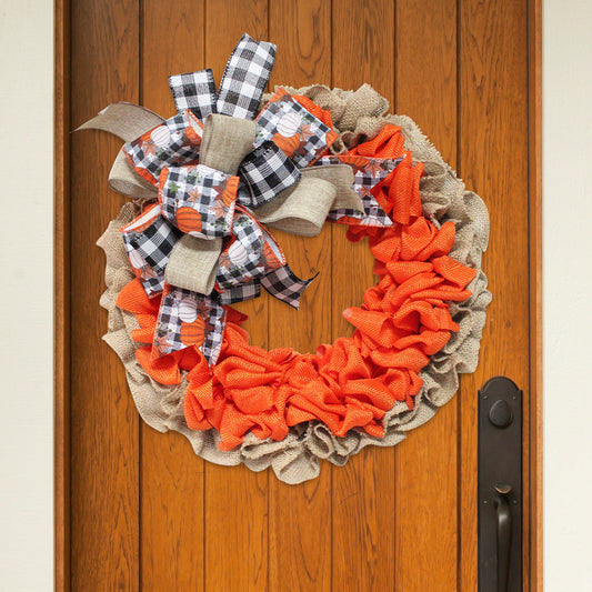 Hello Autumn Linen Wreath Modern Farmhouse