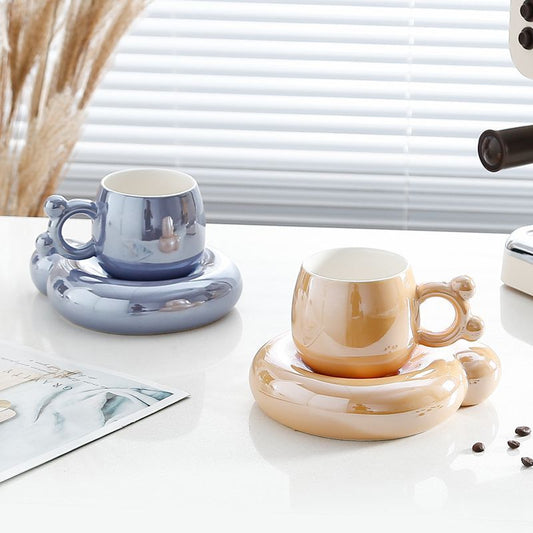 Sweet Surpise Pearl Glazed Coffee Cup Northern Lights