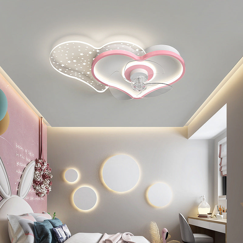 Sweethearts Dance Ceiling Light with Fan Divine Heart L.A.
