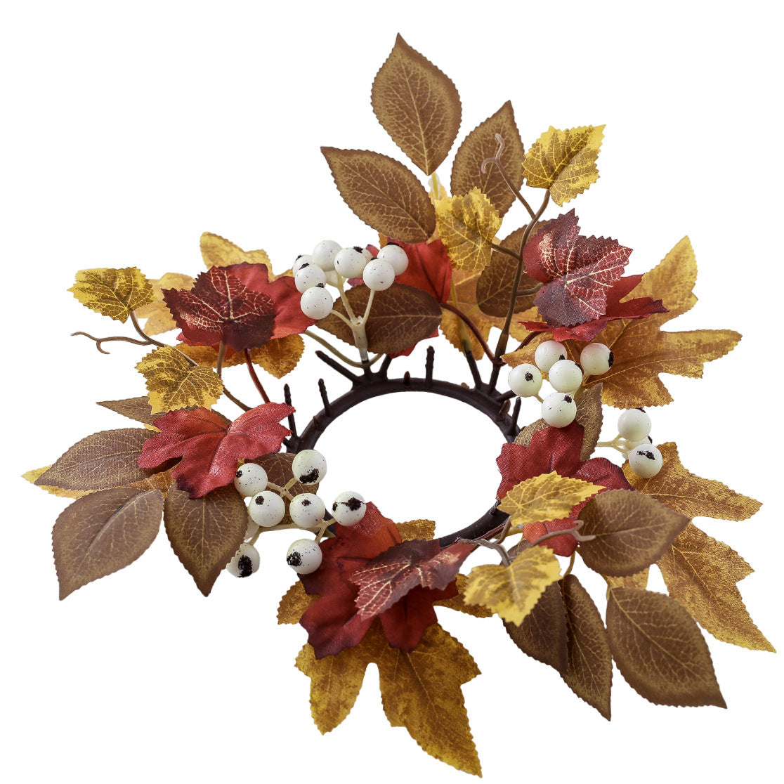 Maple Leaf and Fruit Candlestick Garland Modern Farmhouse