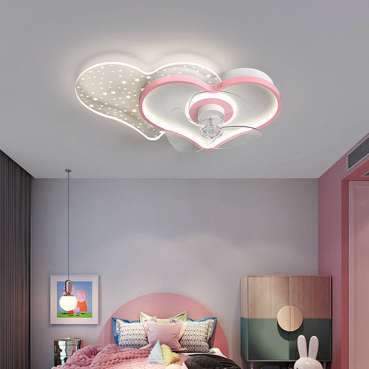 Sweethearts Dance Ceiling Light with Fan Divine Heart L.A.