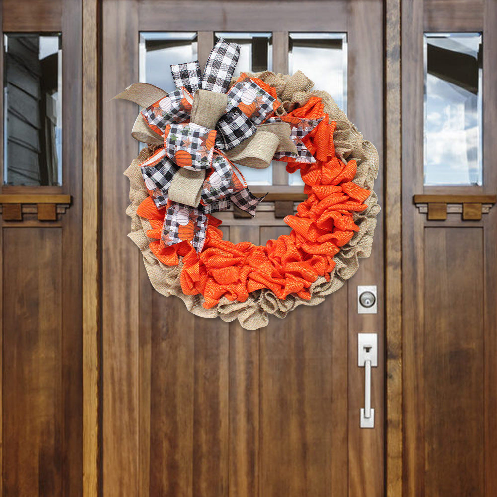 Hello Autumn Linen Wreath Modern Farmhouse
