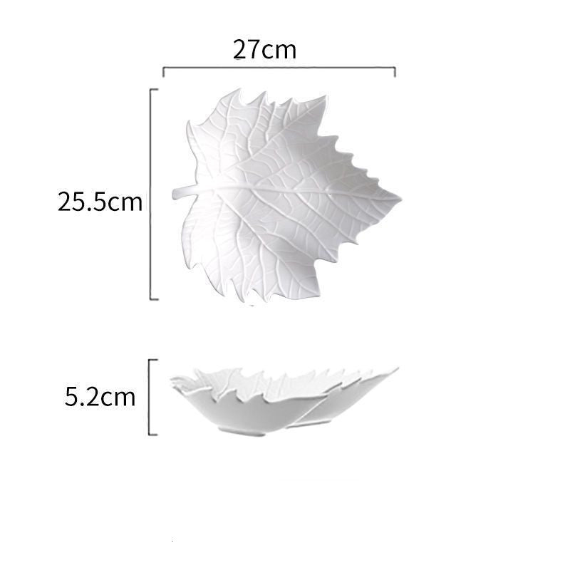 Fall Leaves Ceramic Snack Plate Collection At Home Designs