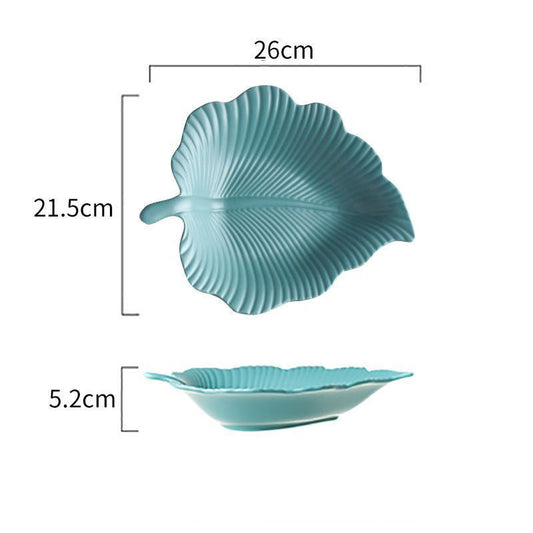 Fall Leaves Ceramic Snack Plate Collection At Home Designs