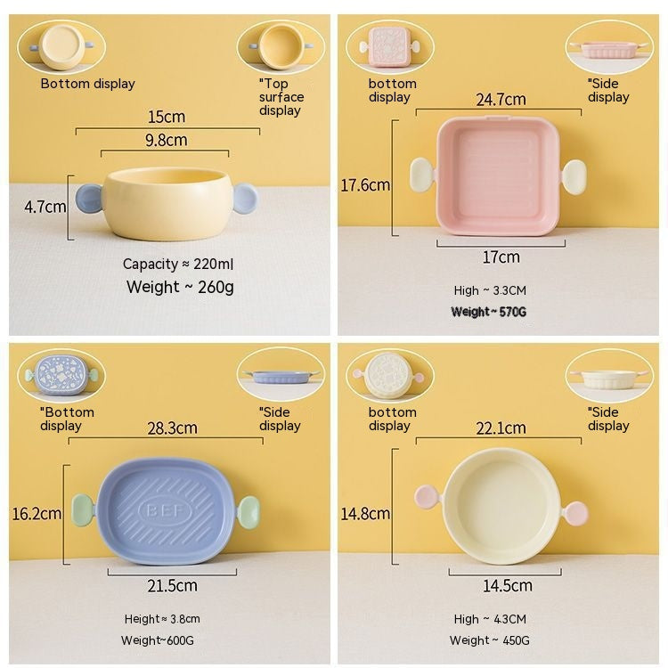 Pastel Binaural Wave Ceramic Ovenware Collection Parchway & Co.