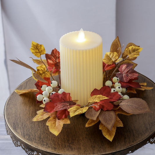 Maple Leaf and Fruit Candlestick Garland Modern Farmhouse