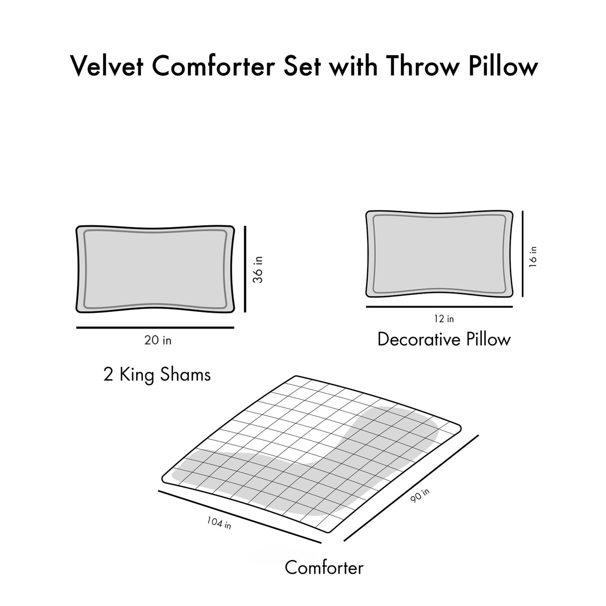 Velvet Comforter Set Doba