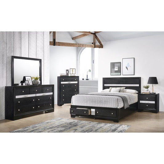 Maisie Queen 4 Pc. Bedroom Suite in Black Doba