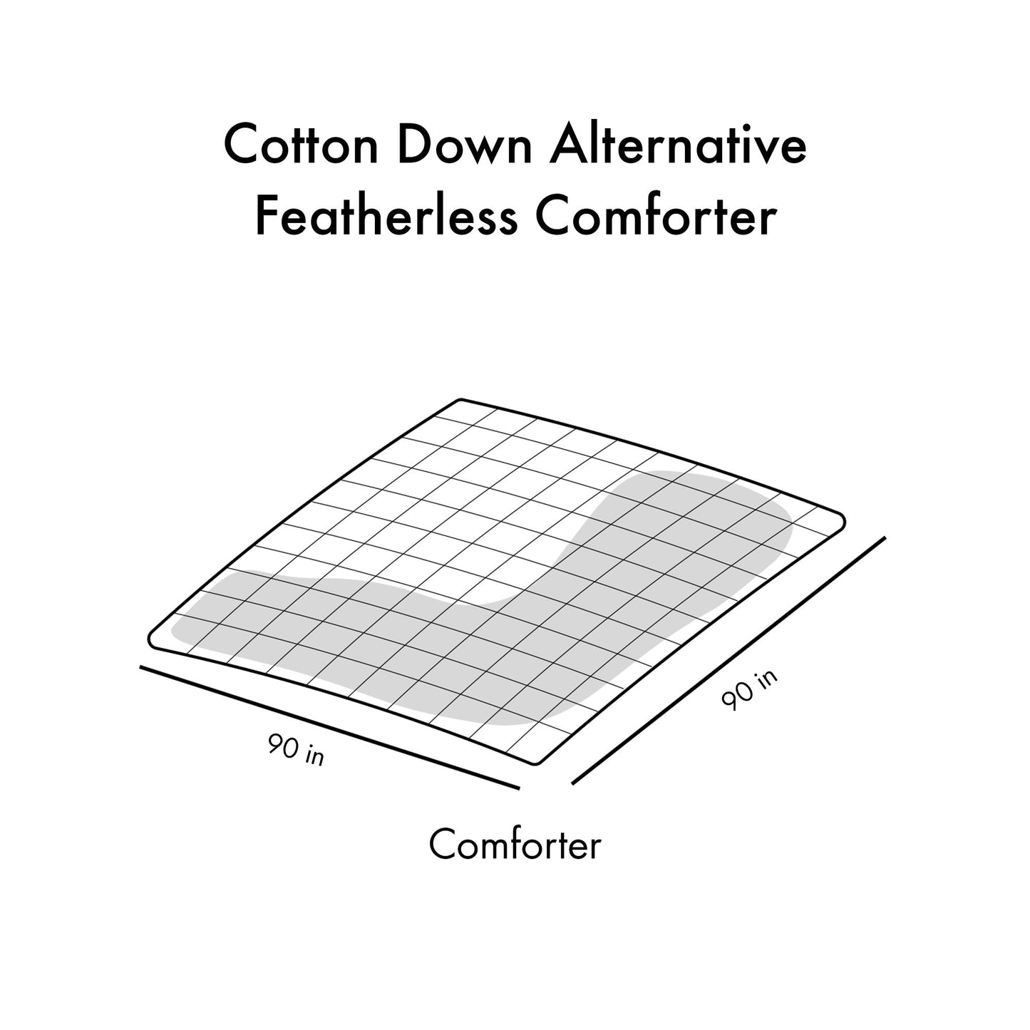 Cotton Down Alternative Featherless Comforter Doba