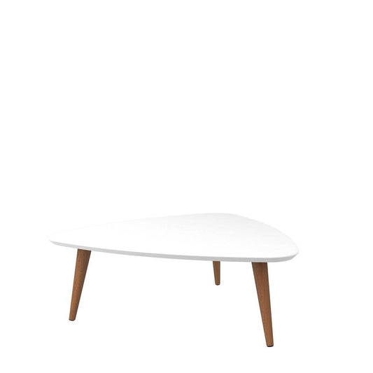 Utopian Triangle Coffee Table in White Gloss Doba