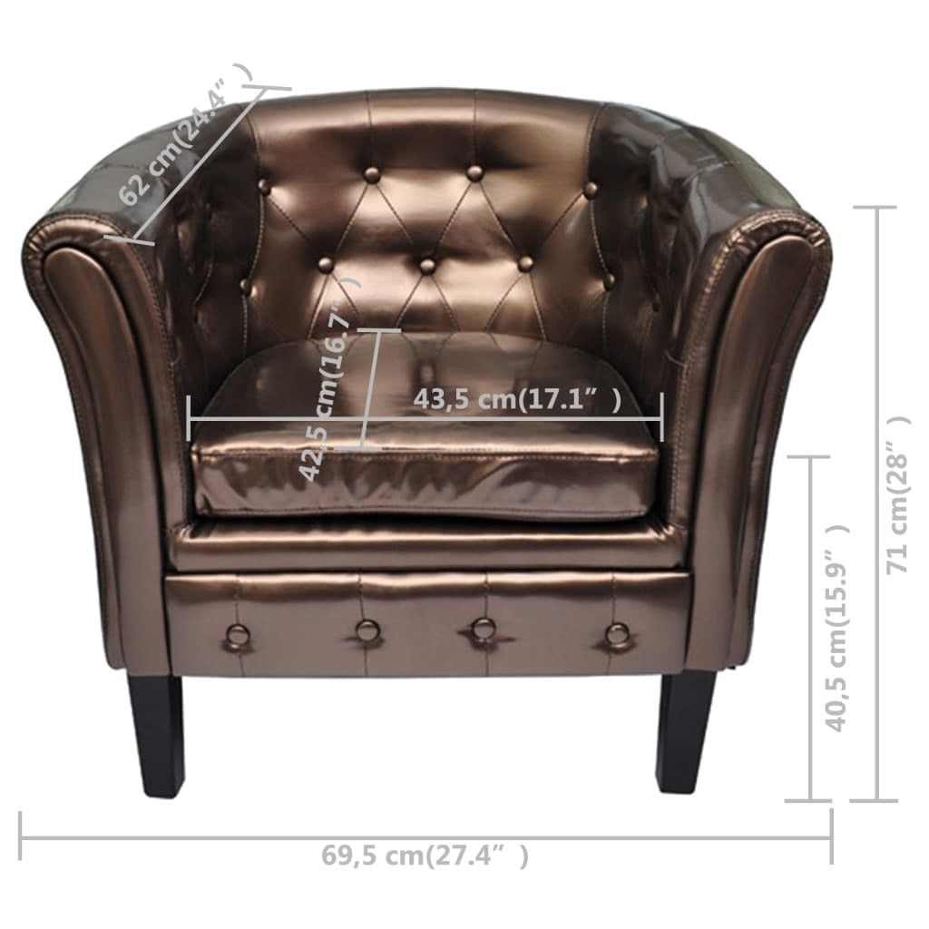 Truman Vegan Leather Club Chair Modern Luxuries Inc.