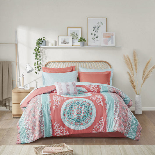 Boho Comforter Set with Bed Sheets Doba