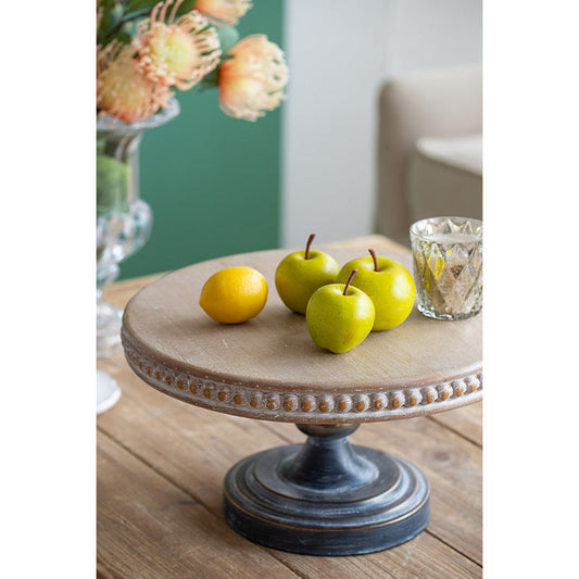 Addy Wooden Display Stand with Beaded Trim Doba