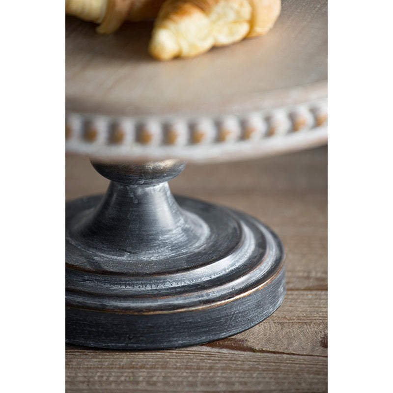 Addy Wooden Display Stand with Beaded Trim Doba