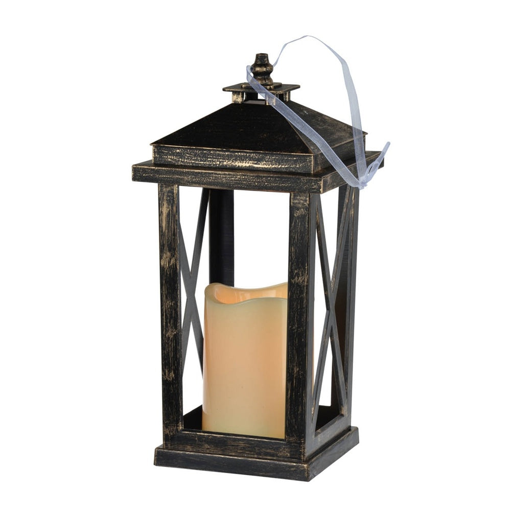 Set of 2 Menifee Lantern with Led Candle, Tall 5x5x11" Doba
