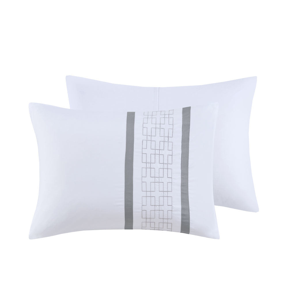 8 Piece Embroidered Comforter Set Doba