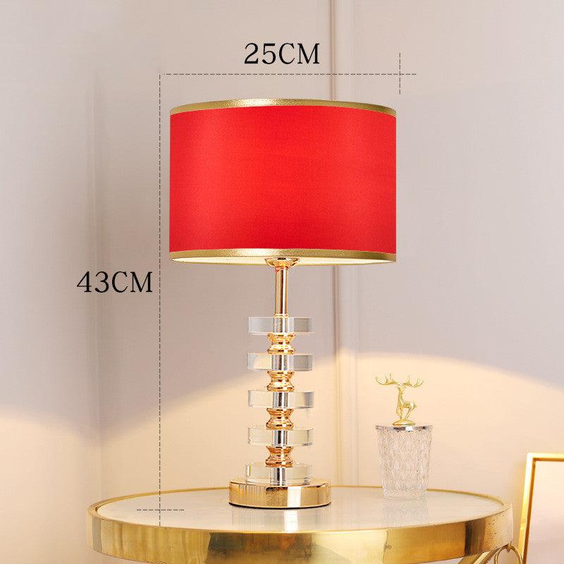 Parchway & Co. Crystal and Linen Table Lamp - Divine Heart L.A.