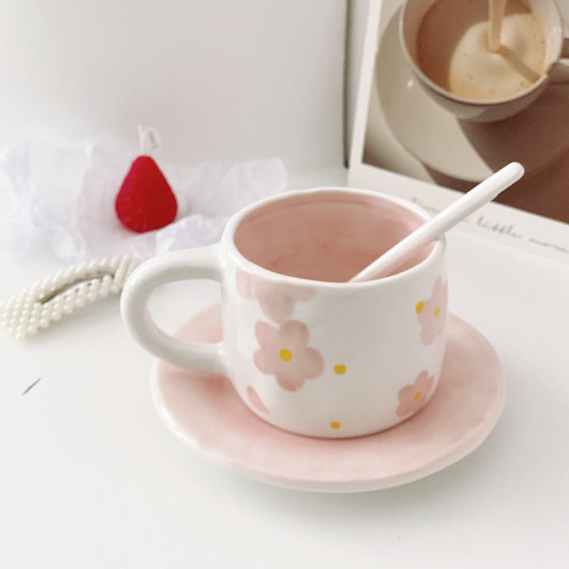 Sakura Ceramic Mug And Plate Set