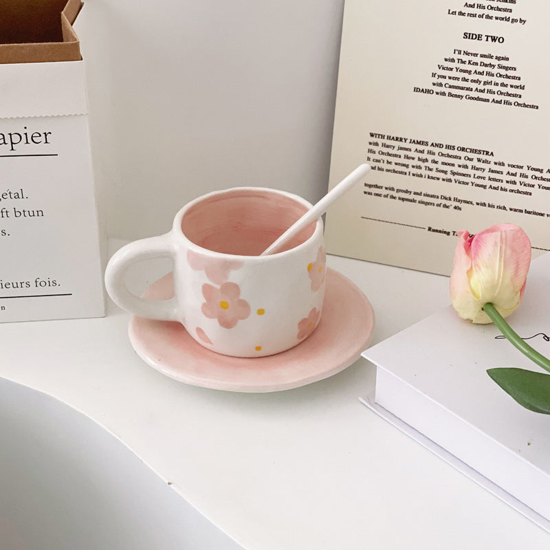 Sakura Ceramic Mug And Plate Set