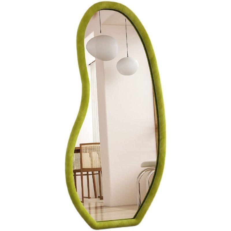 Abstract Mango Flannel Wrapped Mirror - Divine Heart L.A.