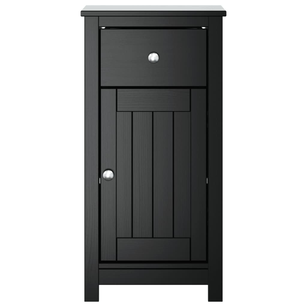 Bathroom Cabinet BERG Black 15.7"x13.4"x31.5" Solid Wood Pine - Divine Heart L.A.