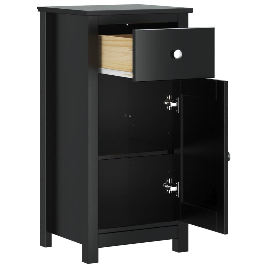 Bathroom Cabinet BERG Black 15.7"x13.4"x31.5" Solid Wood Pine - Divine Heart L.A.