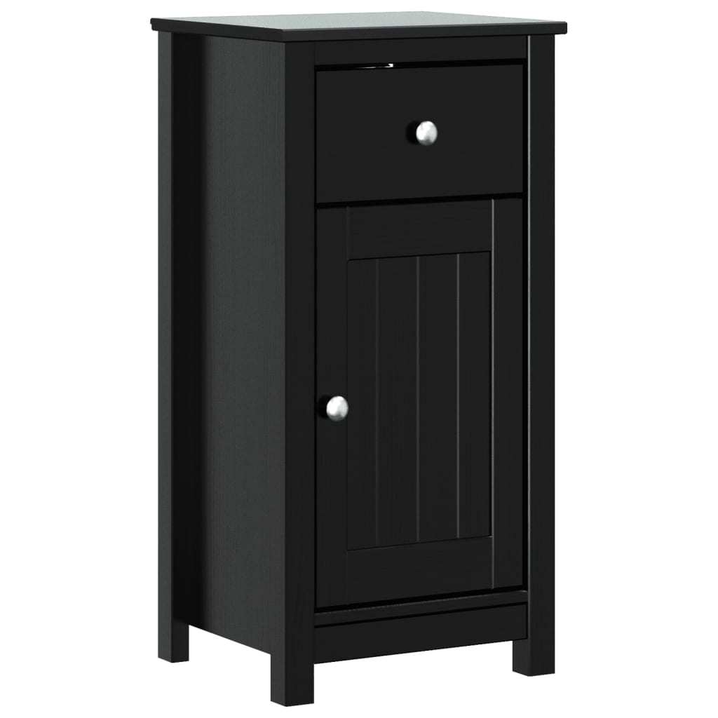 Bathroom Cabinet BERG Black 15.7"x13.4"x31.5" Solid Wood Pine - Divine Heart L.A.
