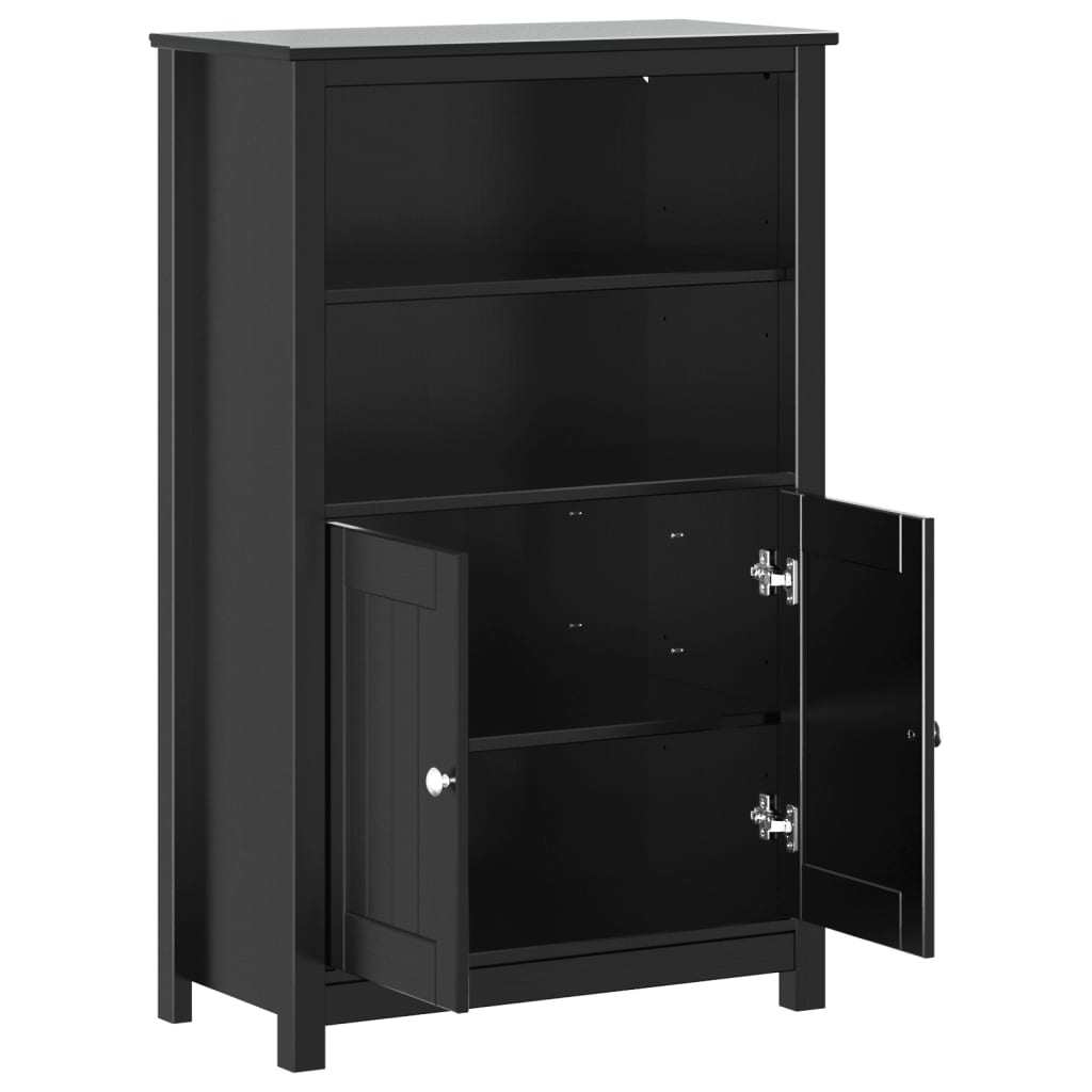 Bathroom Cabinet BERG Black 27.4"x13.4"x43.3" Solid Wood Pine - Divine Heart L.A.