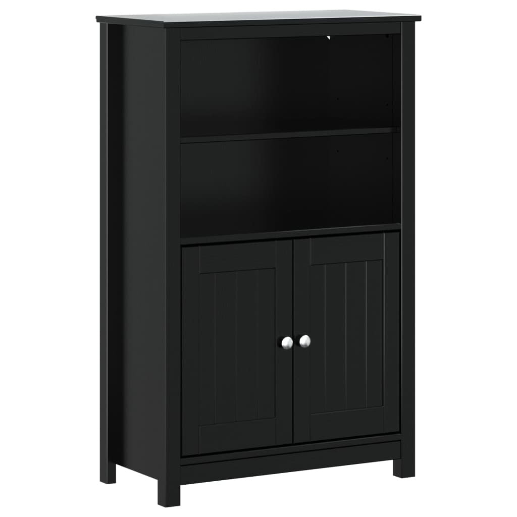 Bathroom Cabinet BERG Black 27.4"x13.4"x43.3" Solid Wood Pine - Divine Heart L.A.