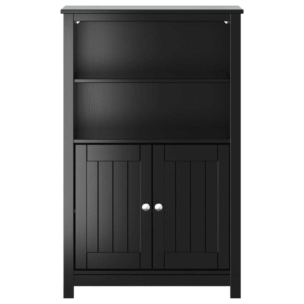Bathroom Cabinet BERG Black 27.4"x13.4"x43.3" Solid Wood Pine - Divine Heart L.A.