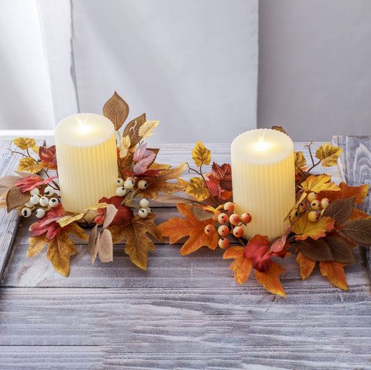 Maple Leaf and Fruit Candlestick Garland