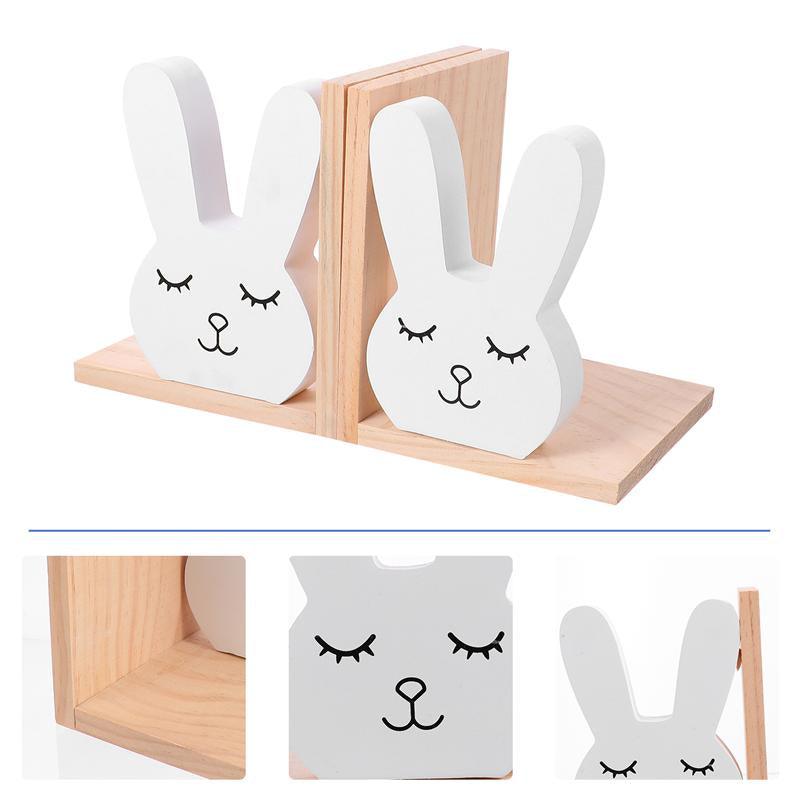 Bunny Cute Wooden Bookend Set - Divine Heart L.A.