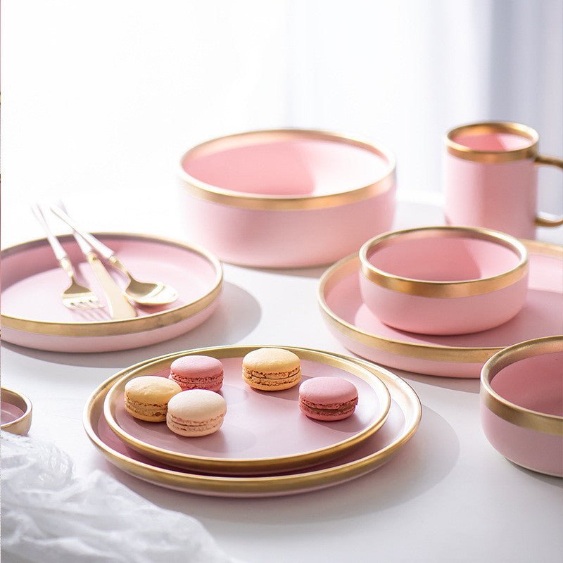 Ceramic pink household simple tableware - Divine Heart L.A.