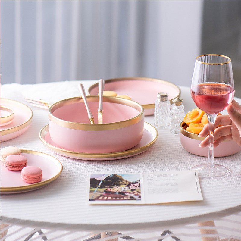 Ceramic pink household simple tableware - Divine Heart L.A.