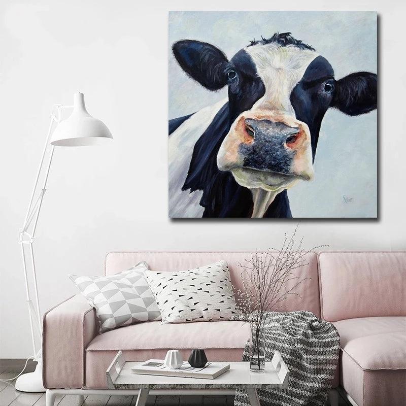 Curious Cow Painting on Canvas - Divine Heart L.A.