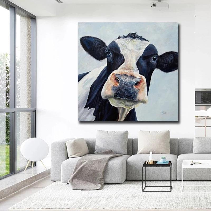Curious Cow Painting on Canvas - Divine Heart L.A.