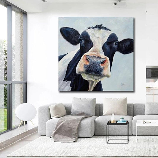 Curious Cow Painting on Canvas - Divine Heart L.A.