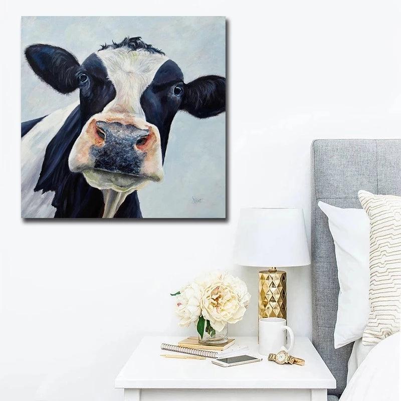 Curious Cow Painting on Canvas - Divine Heart L.A.