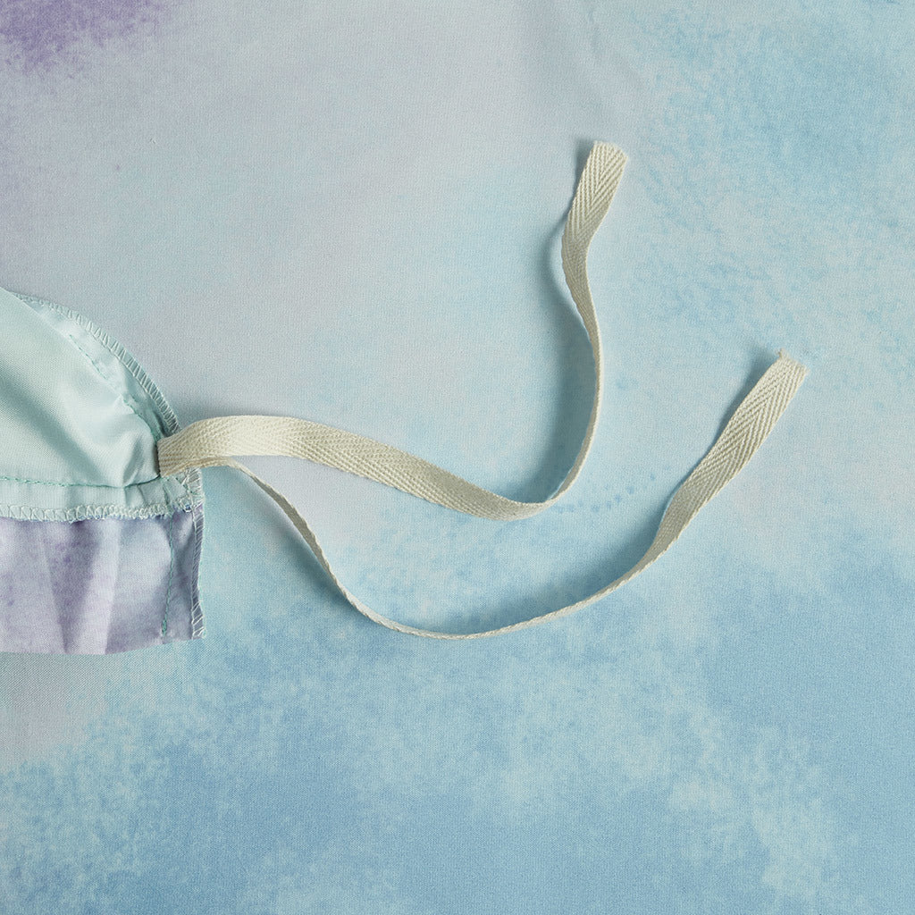 Cassie Watercolor Tie Dye Duvet Cover Set with Throw Pillow