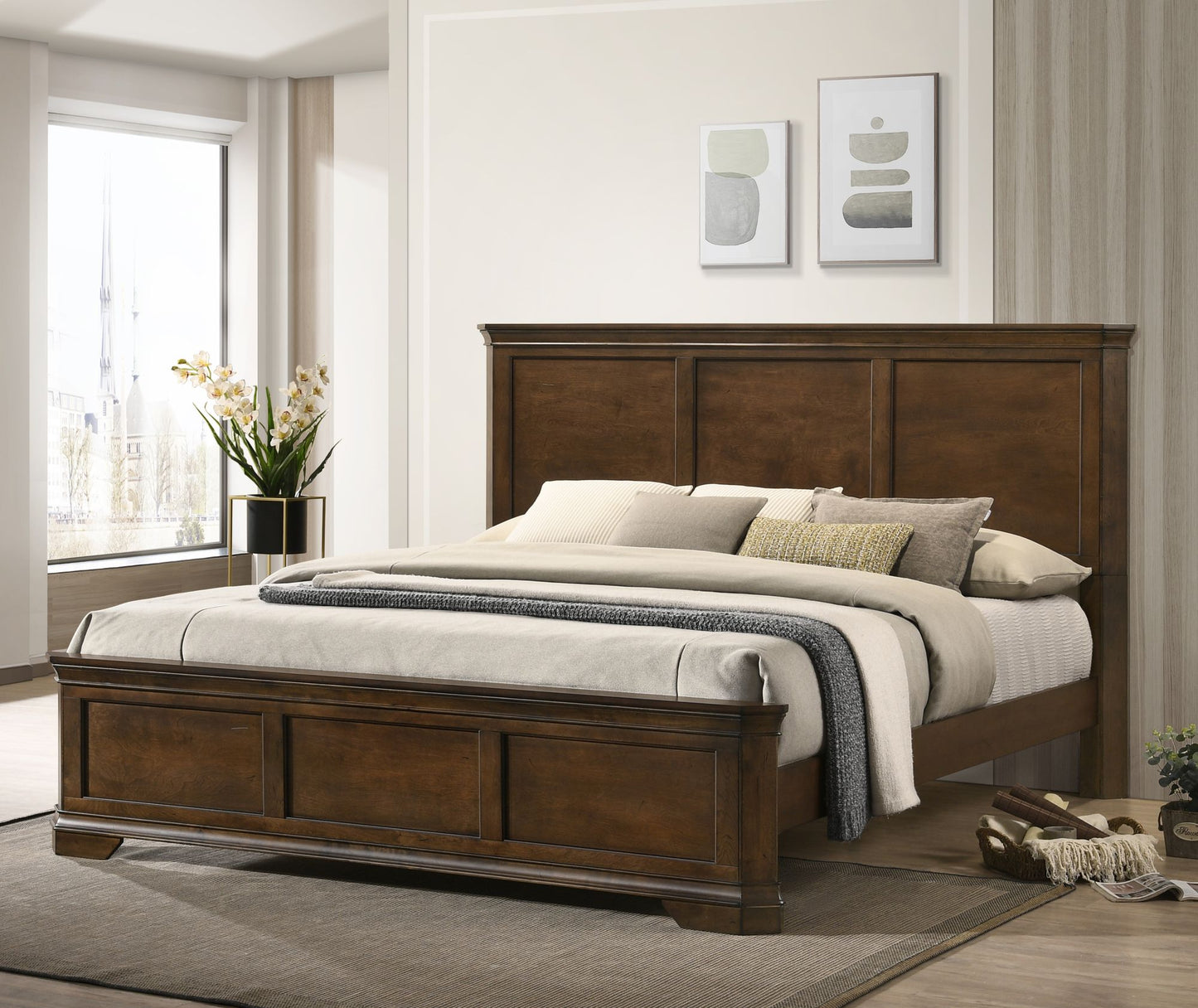 Buena Vista 3 Pc. King Bedroom Suite in Antique Walnut