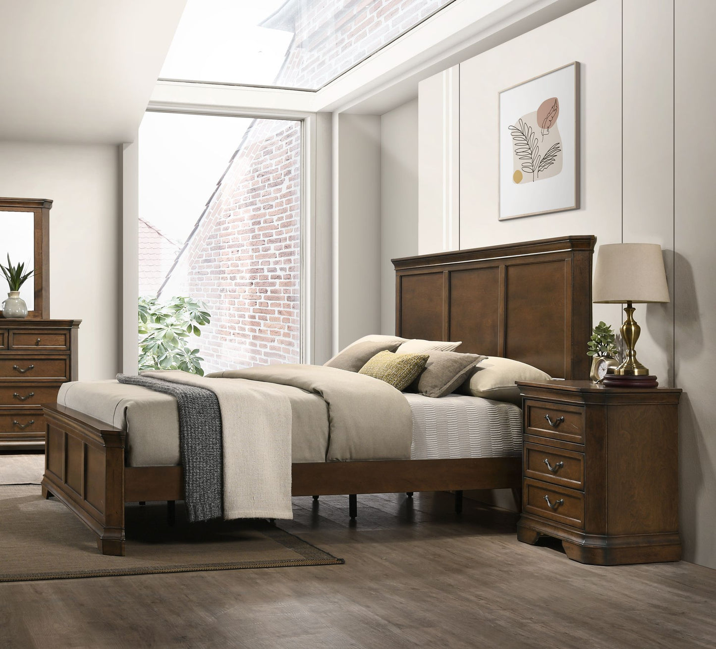 Buena Vista 3 Pc. King Bedroom Suite in Antique Walnut