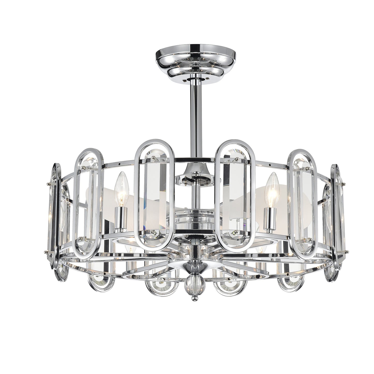 Rema Chrome 26 inch 3 Blade Fandelier