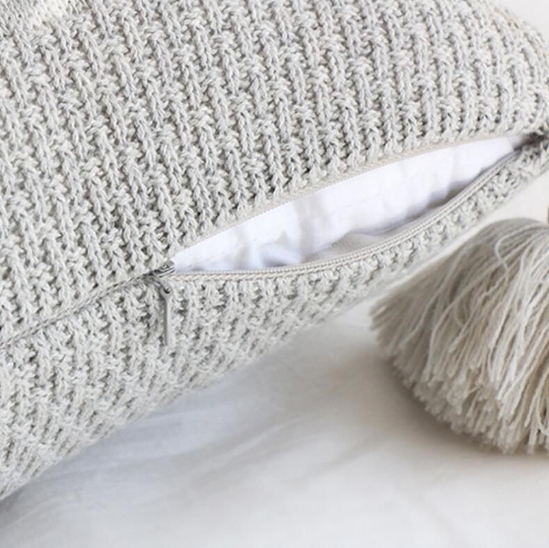 Embroidered Bohemian Throw Pillow with Tassels - Divine Heart L.A.