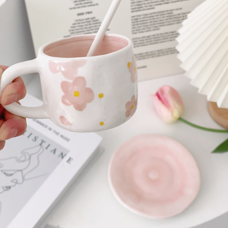 Sakura Ceramic Mug And Plate Set