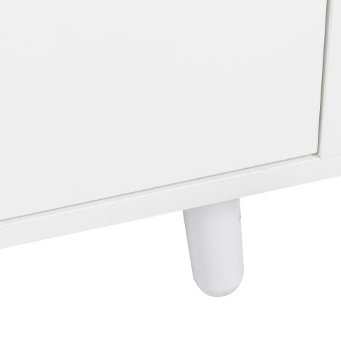 63W Large Freestanding Pantry Cupboard With 4 Doors, 4 Drawers & Microwave Shelf, White