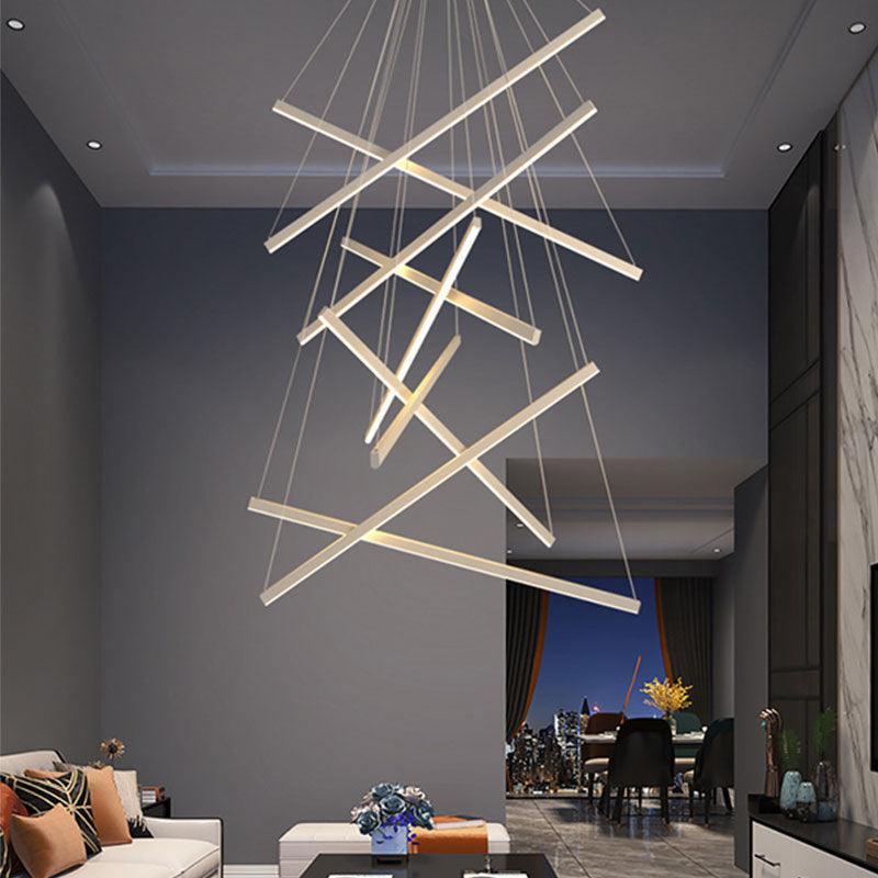 Falling Lines Architectural Chandelier - Divine Heart L.A.