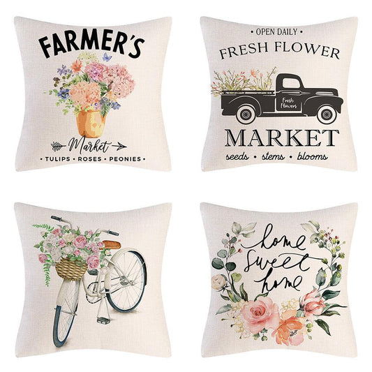 Farmers Market Pillow Cushion Cover Collection - Divine Heart L.A.