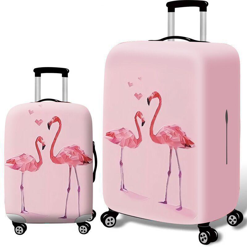 Happy Flamingo Luggage Cover Collection fits 18-32 inches - Divine Heart L.A.