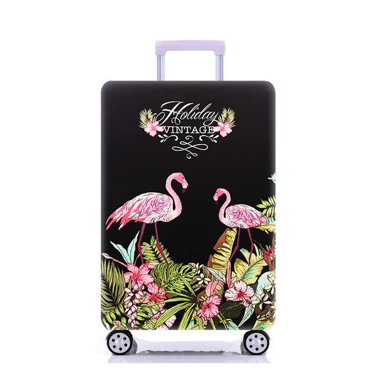 Happy Flamingo Luggage Cover Collection fits 18-32 inches - Divine Heart L.A.